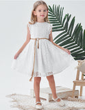 ALLOVIN Toddler Girl's Vintage Boho A-Line Lace Dress