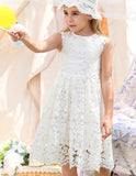 ALLOVIN Toddler Girl A-Line Wedding Lace Dress