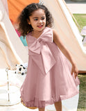 Allovin Big Bow Vestido de tul Vestido de bautizo / Vestido de niña de flores